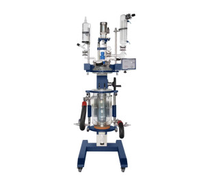Glass Jacketed Reactor with cover lift and  body turn function TOPR-20L
