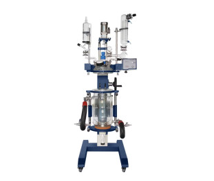 Glass Jacketed Reactor with cover lift and  body turn function TOPR-20L