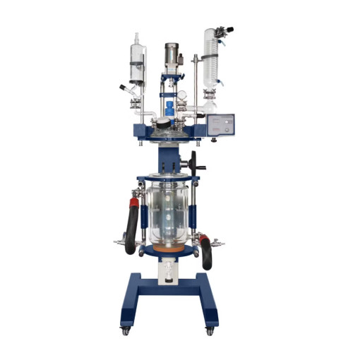 Glass Jacketed Reactor with cover lift and  body turn function TOPR-20L