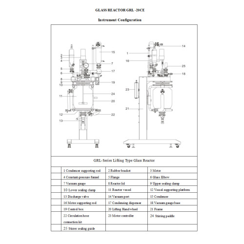Glass reactor GRL-20CE