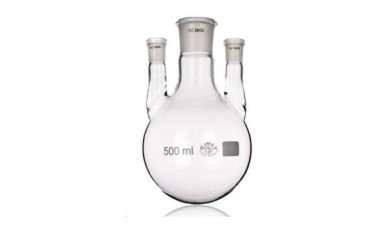 Round Bottom Flask with three necks, vertical sockets