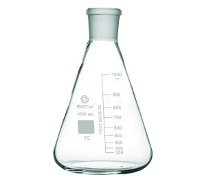 Conical flask with ground section 14/23