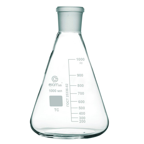 Conical flask with ground section 14/23