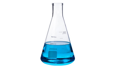 Conical flask with a narrow throat