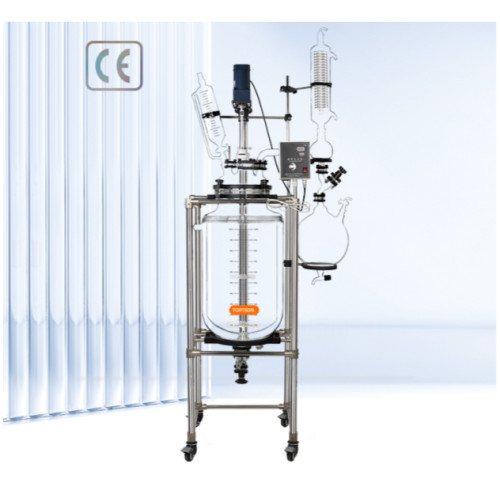 TOPT-1L Glass Jacketed Reactor (Double glass reactor) 